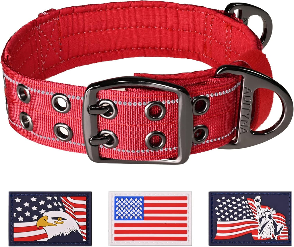 ADITYNA Heavy Duty Dog Collar for Large Dogs - Reflective Collar with Handle for Training, and Walking - Wide, Thick, Tactical, Soft Neoprene Padded - Image 10