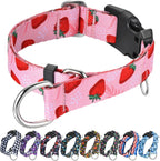 Martingale Collar for Dogs with Buckle Floral No Pull Training Dog Collars (Purple Floral, Medium) - Image 9