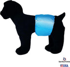 Barkertime blue striped reusable dog diaper size small laid flat