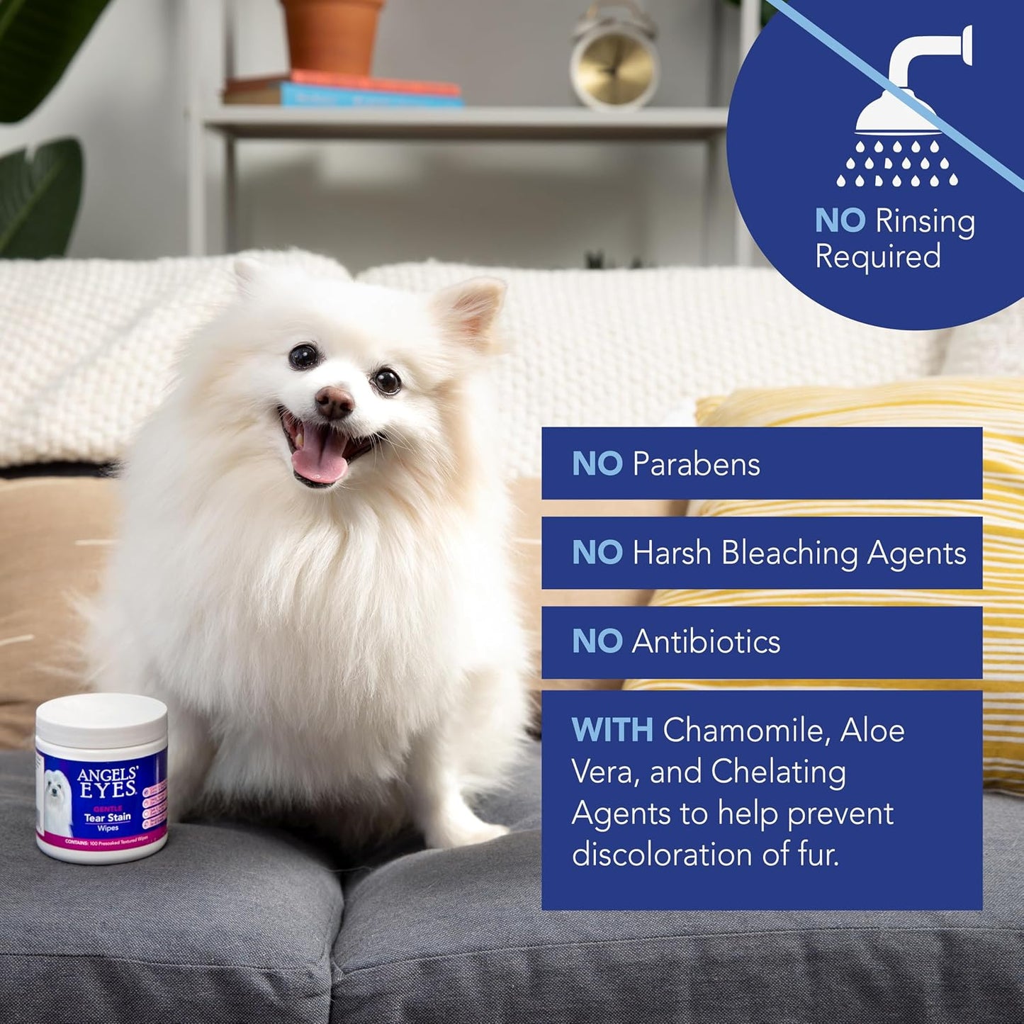 Presoaked textured tear stain remover wipes container