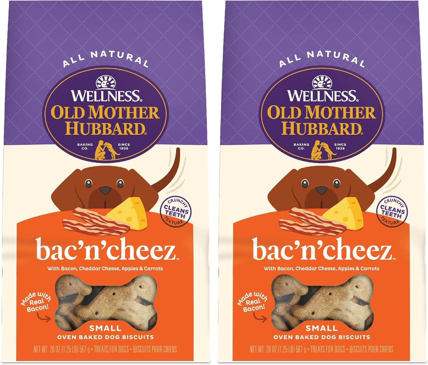 Old Mother Hubbard Wellness P-Nuttier Dog Biscuits, Natural, Training Treats, Peanut Butter Flavor, Mini Size, (20 Ounce Bag) - Image 10