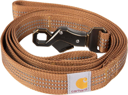 Carhartt Dual Handle Dog Leash front view brown nylon