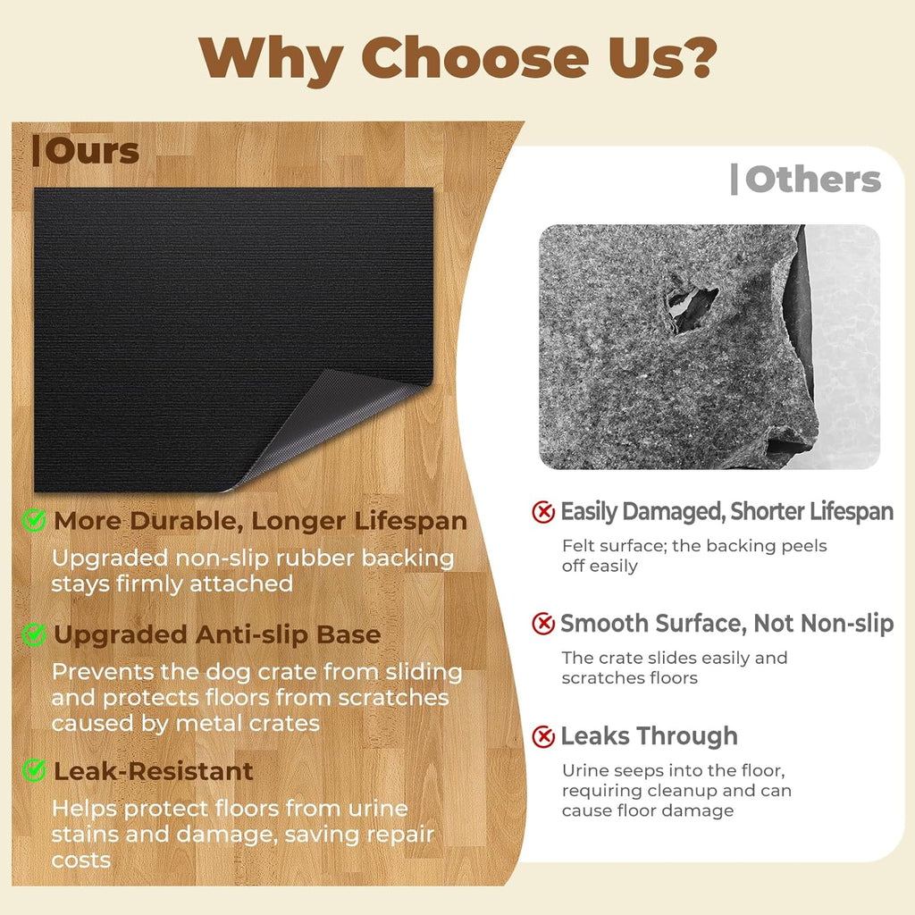 Heliospark kennel liner non slip rubber backing detail