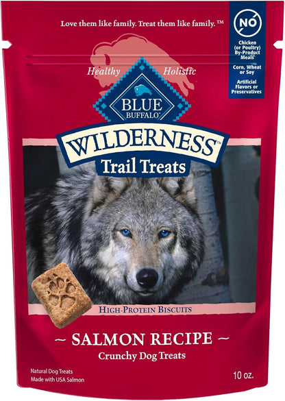 Blue Buffalo Wilderness Trail Treats Salmon Crunchy Dog Biscuits, Grain-Free & High-Protein, Bite-Sized Training Treats Made with Real Salmon & Natural Ingredients, 24-oz Bag - Image 15