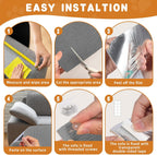 Cat using Acedigi adhesive scratching pad on a wall