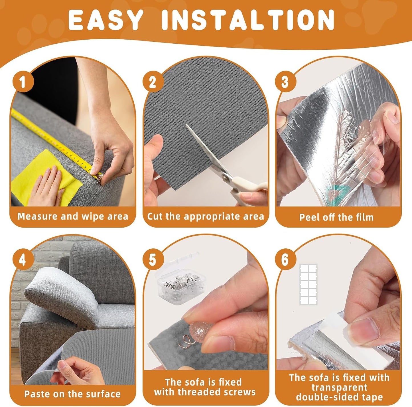 Cat using Acedigi adhesive scratching pad on a wall