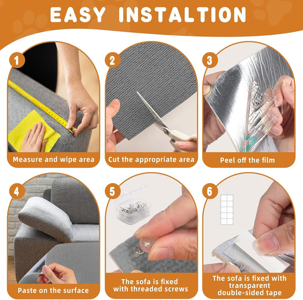 Cat using Acedigi adhesive scratching pad on a wall