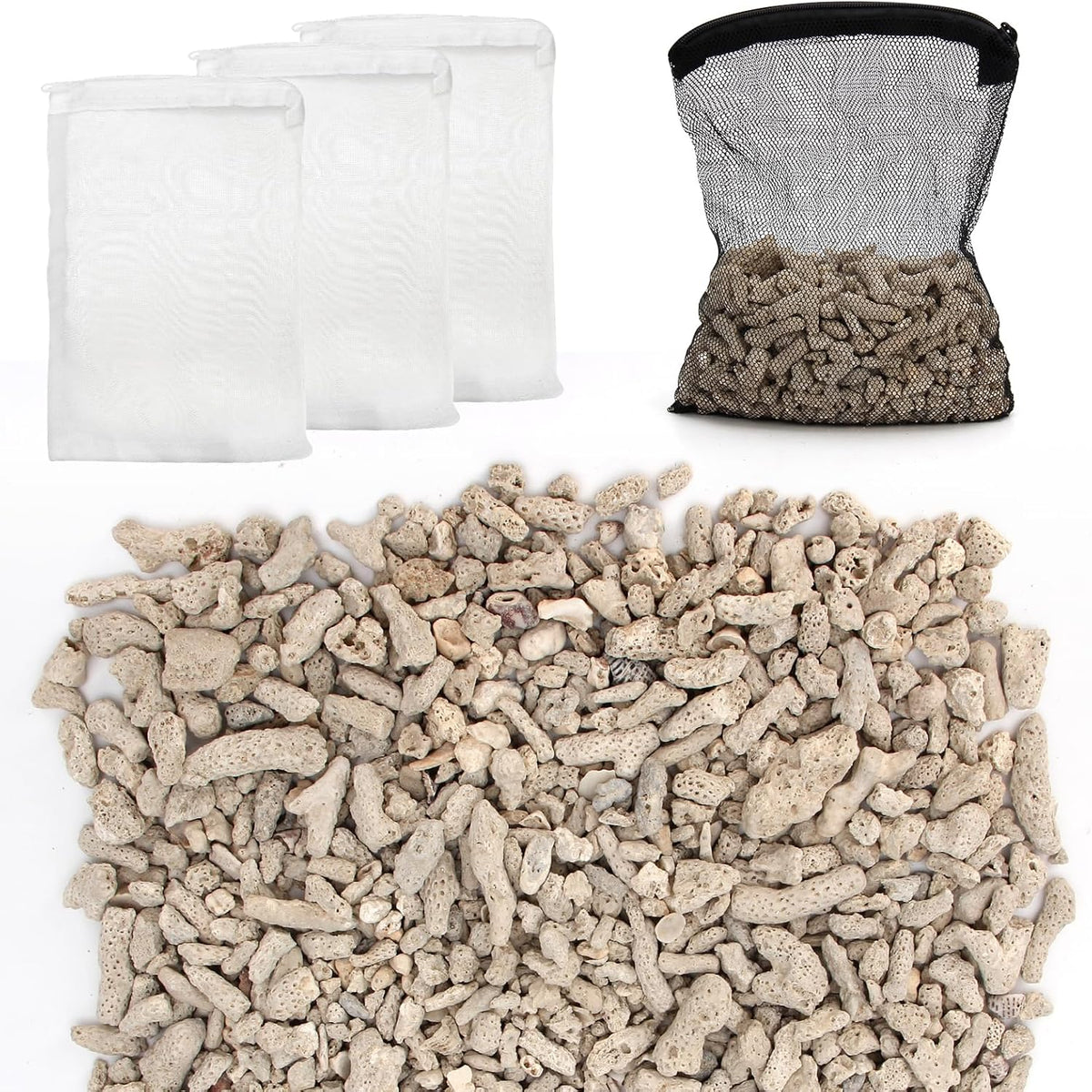 Generic crushed coral freshwater aquarium media front view packaging