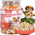 Wellix Freeze-Dried Treats for Dogs and Cats - SunnyBites Freeze Dried Chicken Cat Treats for Indoor Cats - Supports Immunity&Gut Healthy for Training Kitten Snack 3.5oz - Image 14