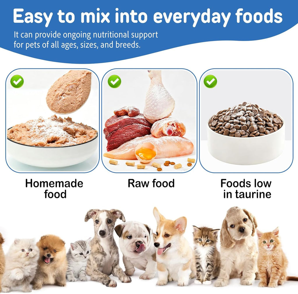 Unscented taurine powder for dogs and cats vision support