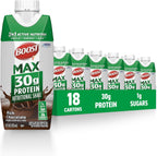 Boost Max Protein Shakes Rich Chocolate 18 pack front view muscle recovery drink