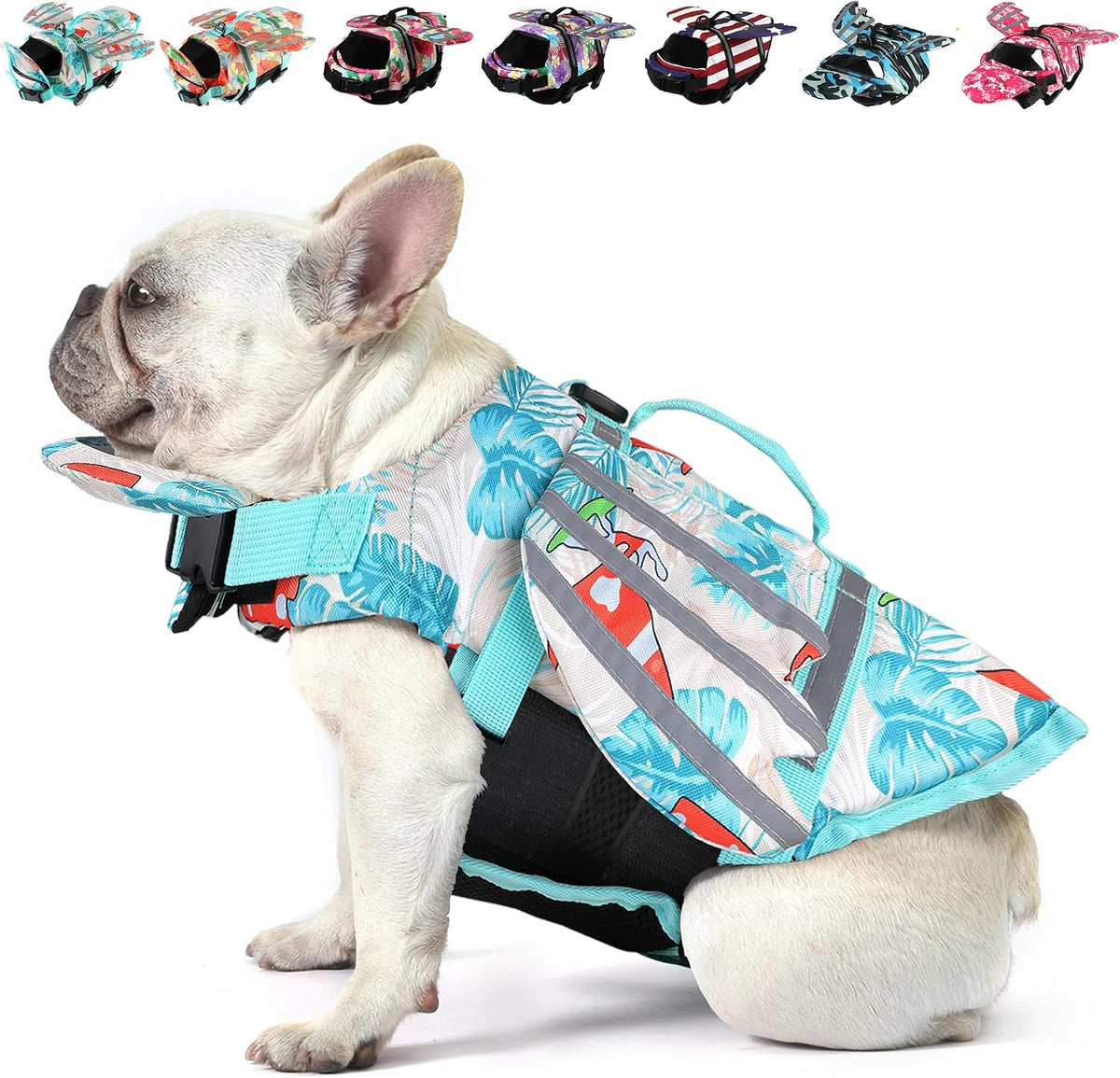 Petglad Dog Life Jacket, Cute Wings Adjustable Dog Life Vest with Chin Float and Handle for Swimming Boating Reflective High Buoyancy Swim Float Vest for Small Medium Large Dogs (Pink, M) - Image 9