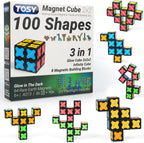 TOSY Magnet Cube 2x2 front view showcasing eight interlocking magnetic puzzle blocks arranged in a perfect square.