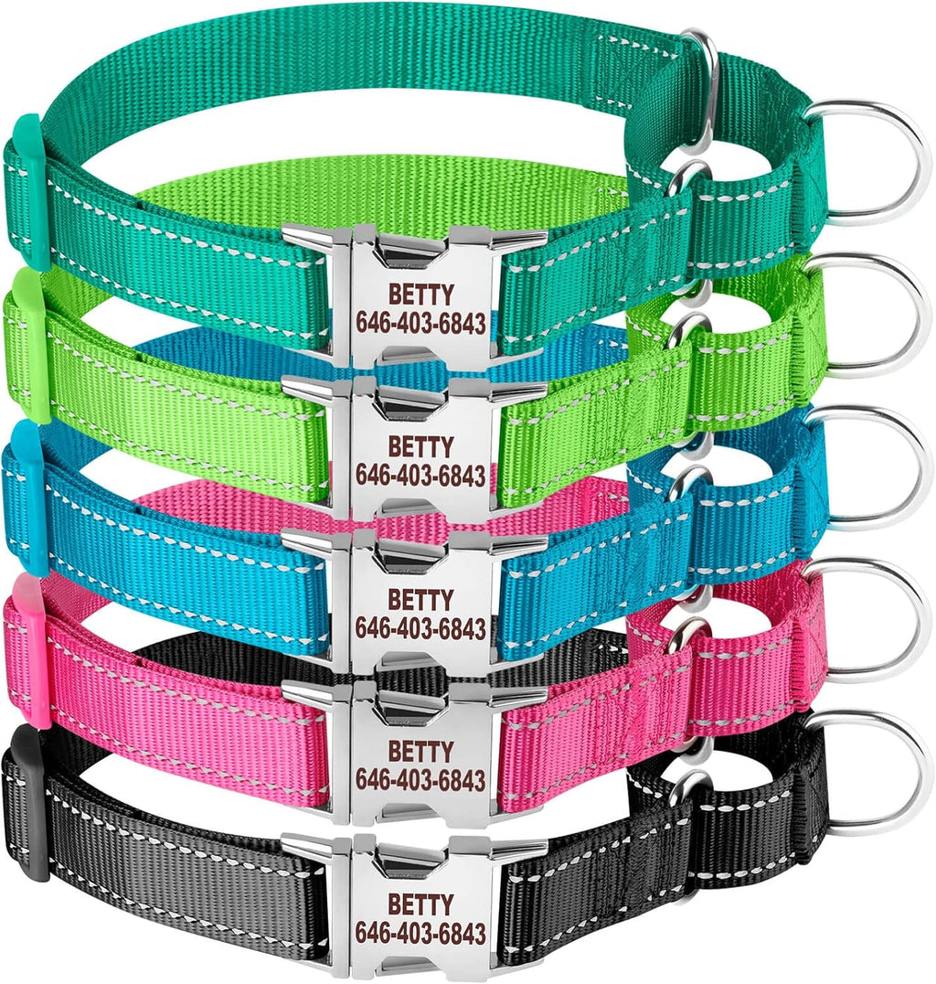 Personalized Martingale Dog Collar-Reflective Martingale Collars with Buckle, Custom Training Martingale Dog Collars Embroidered with Name and Phone Number for Small Medium Large Dogs - Image 11