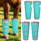 Reflective Horse Fly Boots Set of 4, Loose Fitting Leggings for Horses, Equine Fly Leg Wraps Socks for 4 Legs, Breathable Adjustable and Universal Fit, Reliable Stay Put and on (Blue) - Image 10