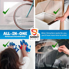 Demonstration of clear adhesive film protecting a painted wall