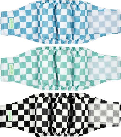 wegreeco Washable Male Dog Belly Band (Stylish Pattern) - Pack of 3 - Dog Diapers Male - Washable Male Dog Belly Wrap (Interstellar, Medium) - Image 12
