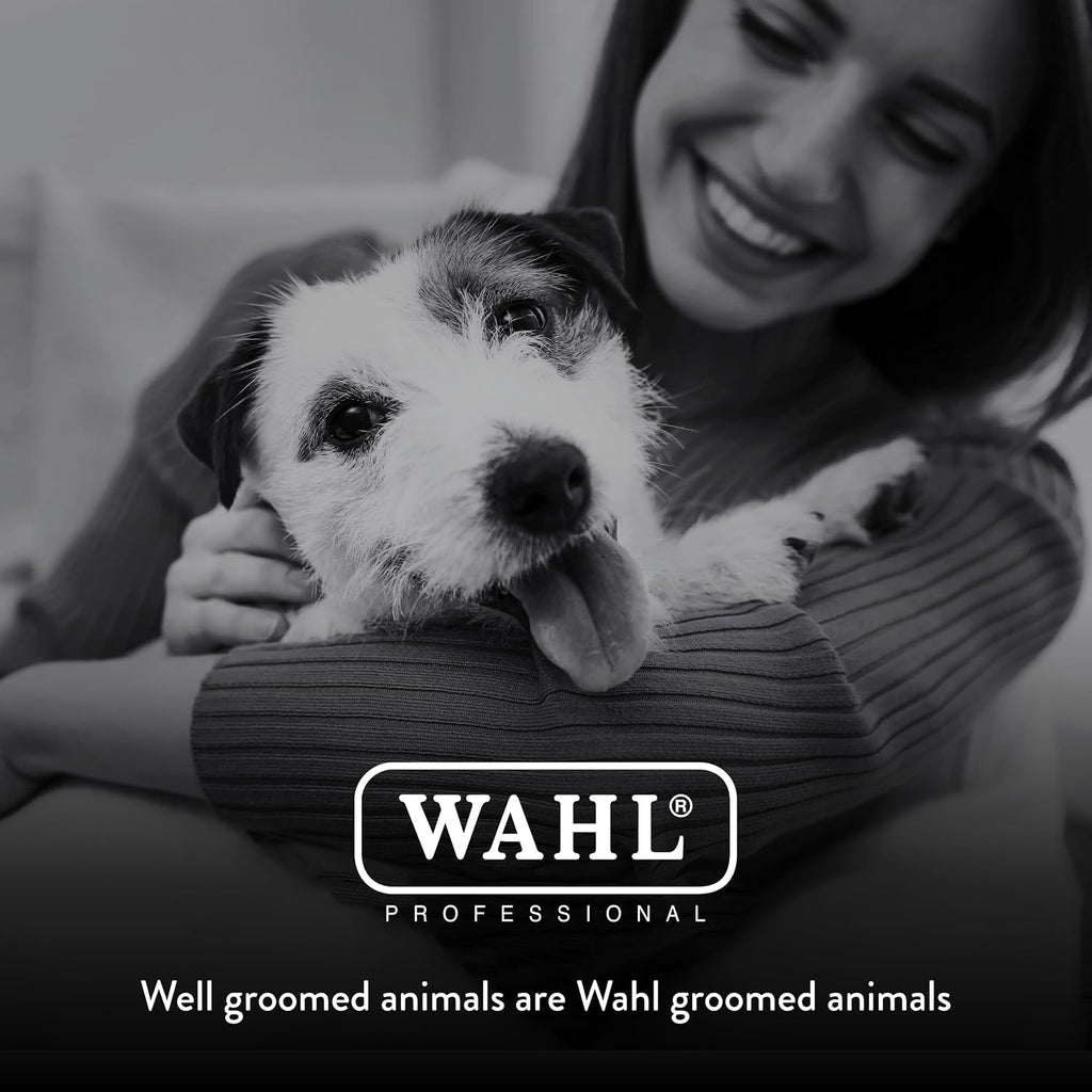 Packaging box of the authentic Wahl KM10 plus professional corded animal grooming kit.