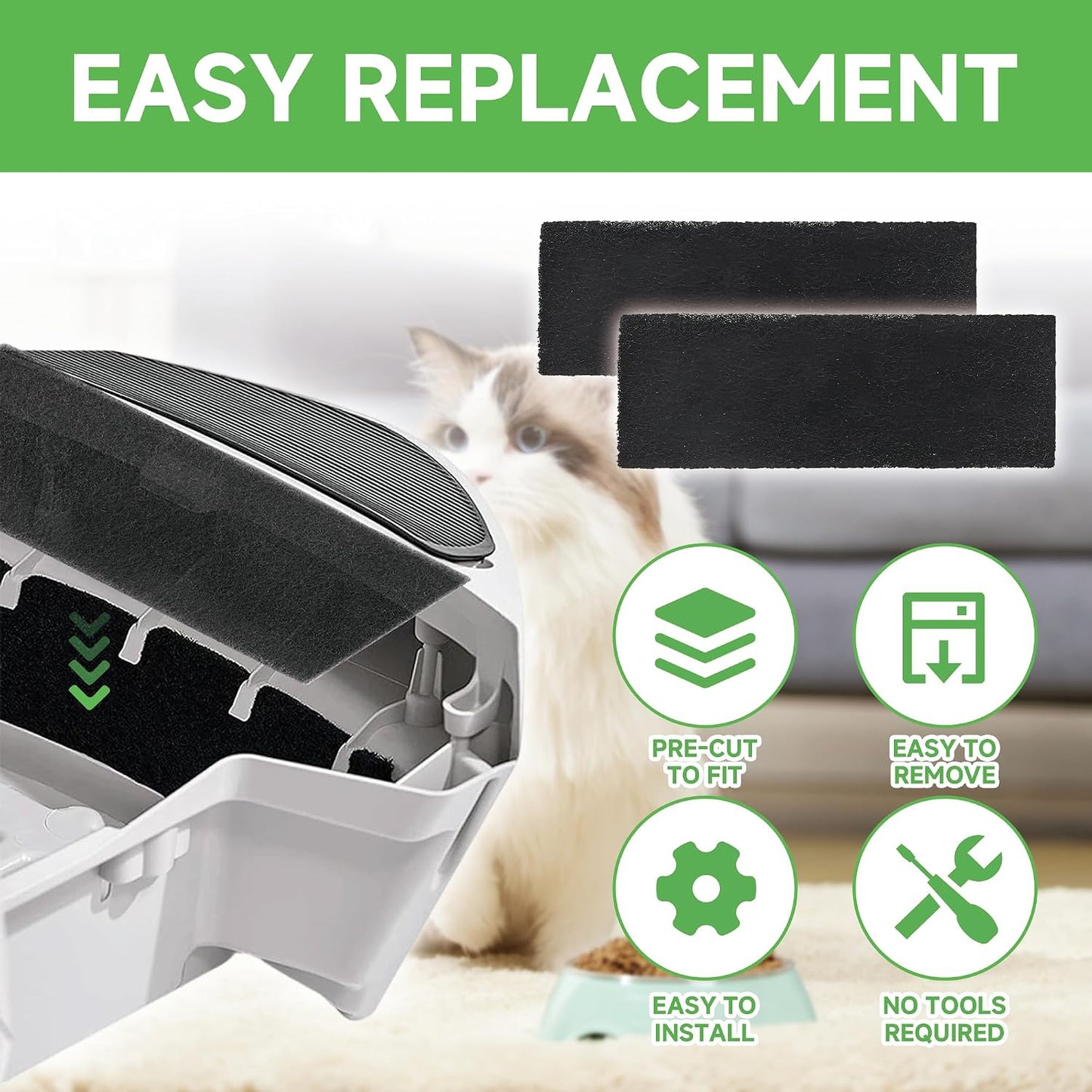 Authentic USA imported pet odor eliminator charcoal filter pack
