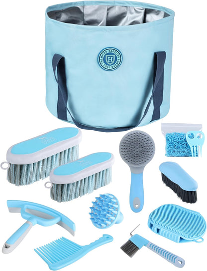 Harrison Howard 9 piece horse grooming kit front view