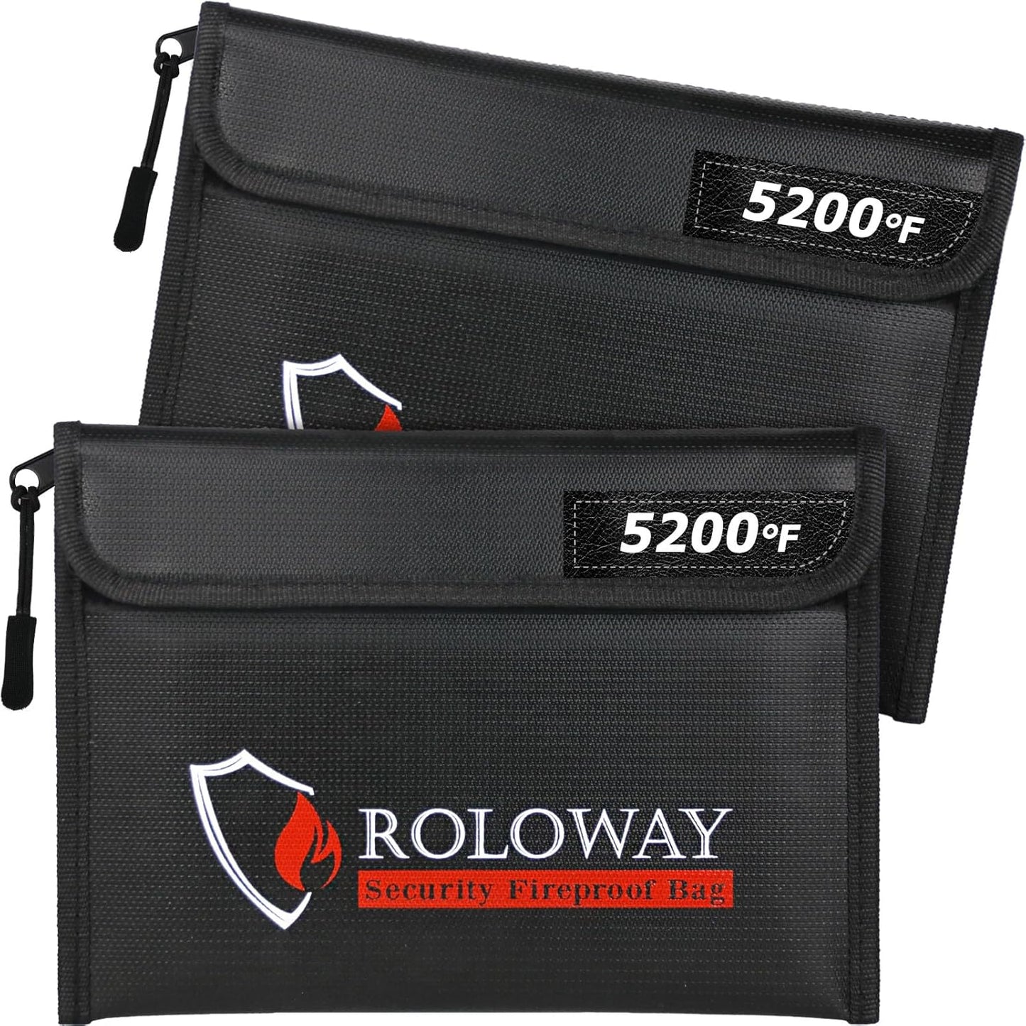 ROLOWAY Small Fireproof Bag (5 x 8 inches), Non-itchy Fireproof Money Bag for Cash, Valuables, Passport, Currency & Keys (2-Pack) - Image 10