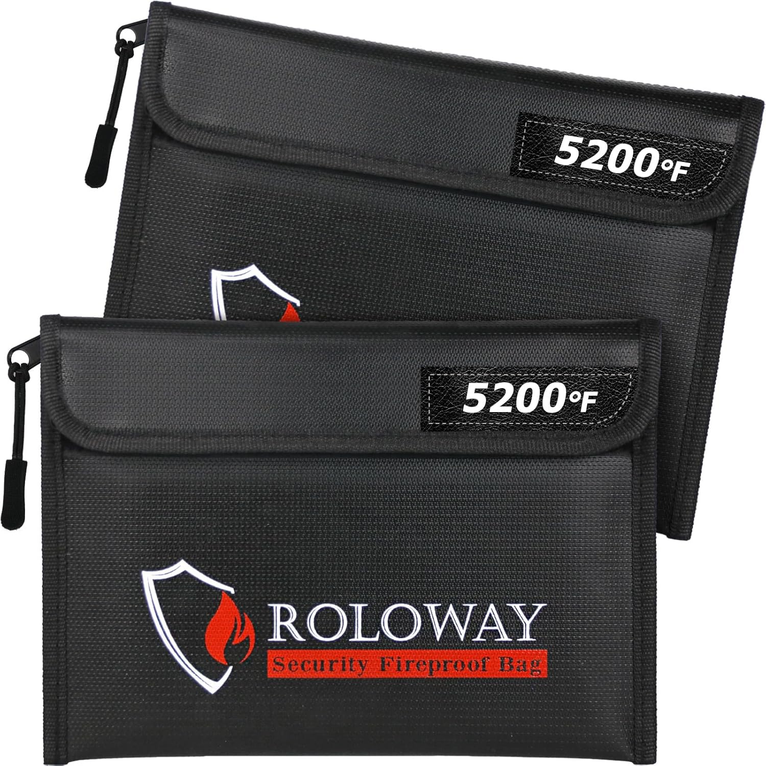 ROLOWAY Small Fireproof Bag (5 x 8 inches), Non-itchy Fireproof Money Bag for Cash, Valuables, Passport, Currency & Keys (2-Pack) - Image 10