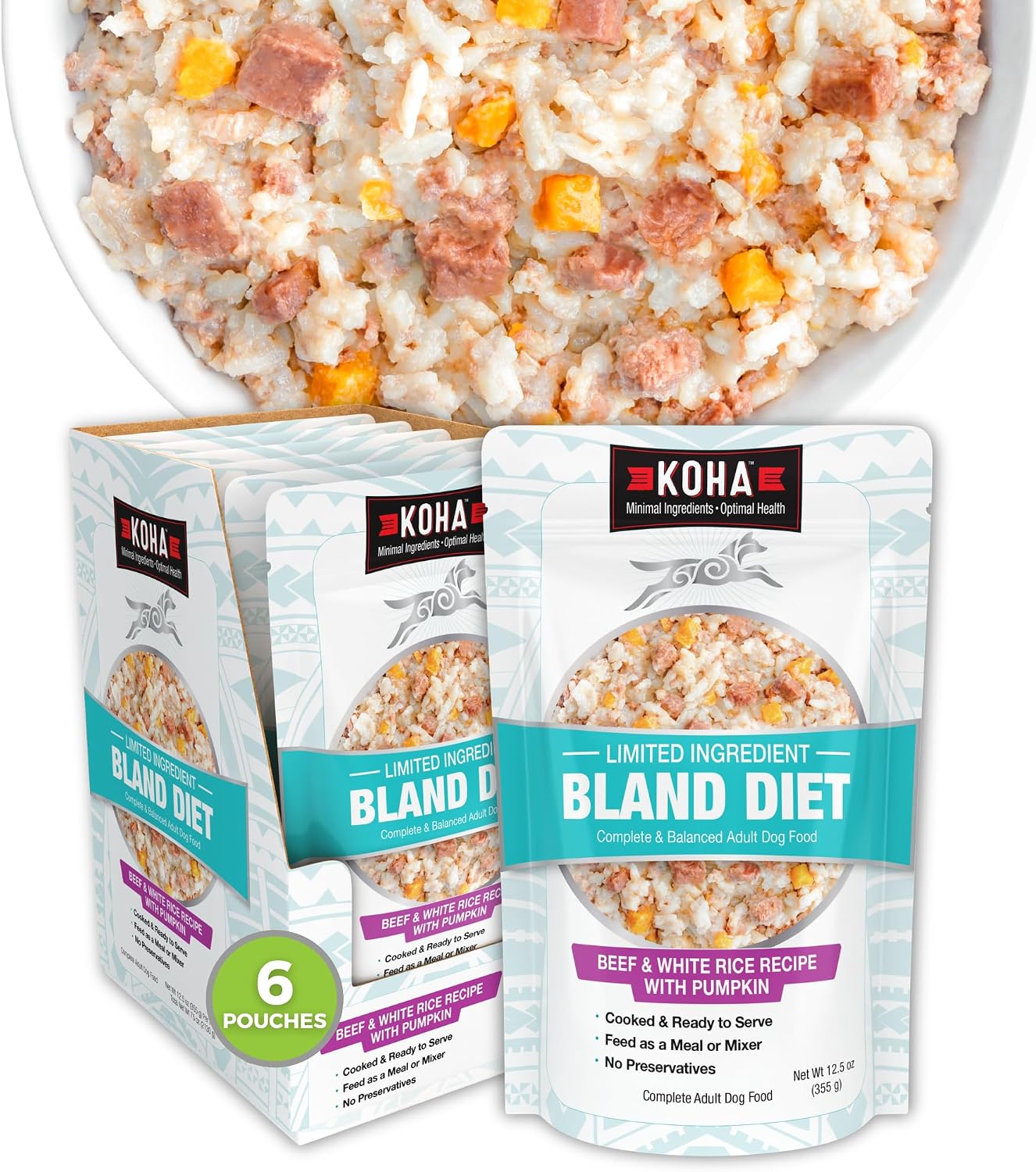KOHA Limited Ingredient Bland Diet for Dogs, Chicken and White Rice Sensitive Stomach Wet Dog Food, Sold in Over 5,000 Vet Clinics & Pet Stores, Gentle Easy to Digest Bland Diet Dog Food, Pack of 6 - Image 10