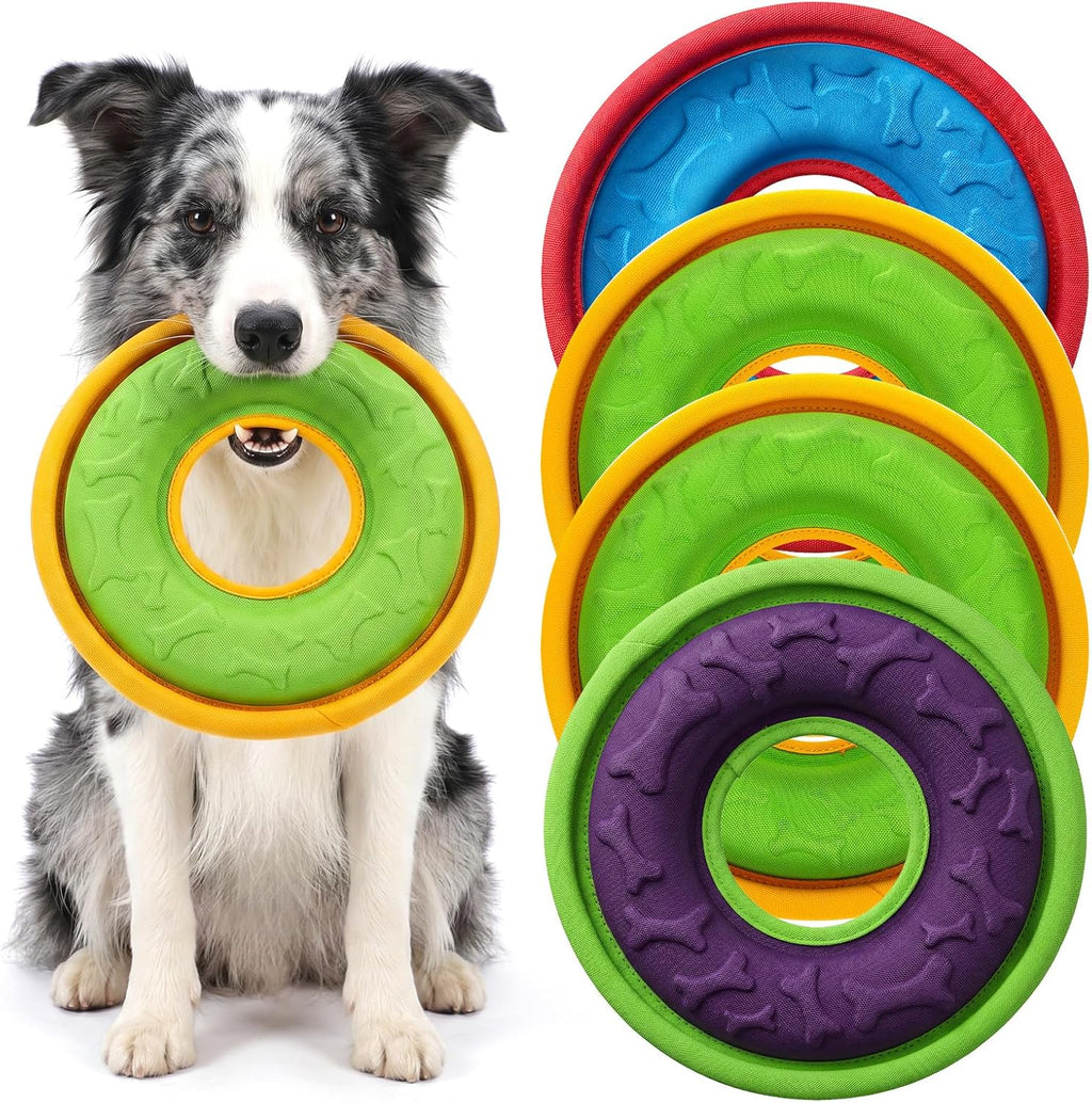 Kuyeyzu 4 pieces dog flying discs set front view