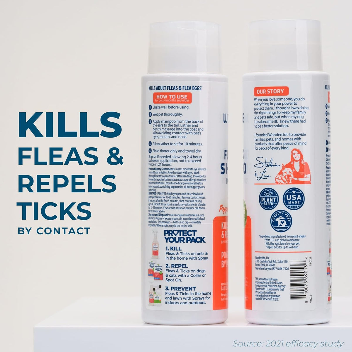 Wondercide plant-powered natural flea and tick treatment bottle