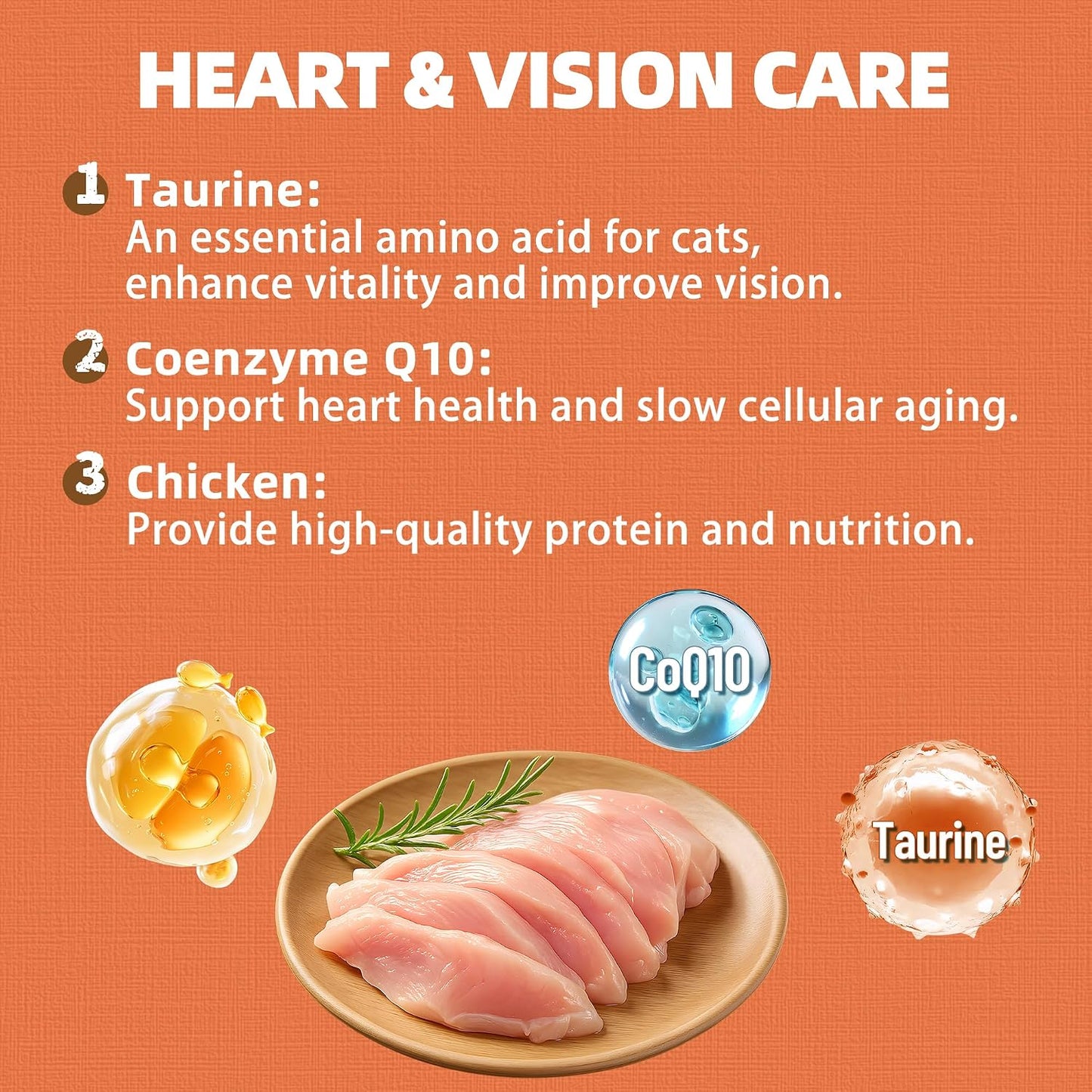 Just Try crunchy chicken flavored cat chews with coenzyme Q10 packaging