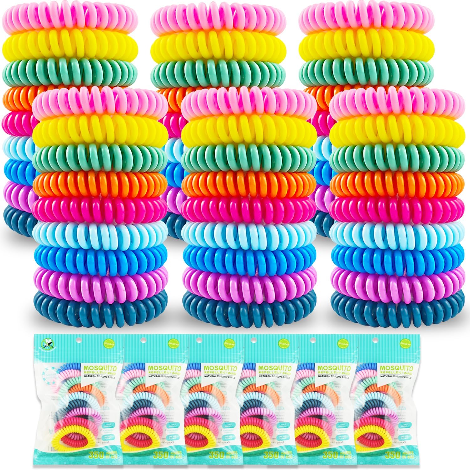 BuggyBands 54 pack mosquito repellent bracelets front view