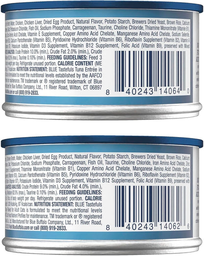 Blue Buffalo Tastefuls Chicken Entree in gravy 3 ounce can