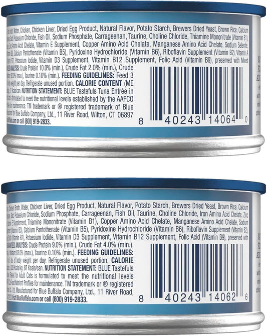 Blue Buffalo Tastefuls Chicken Entree in gravy 3 ounce can