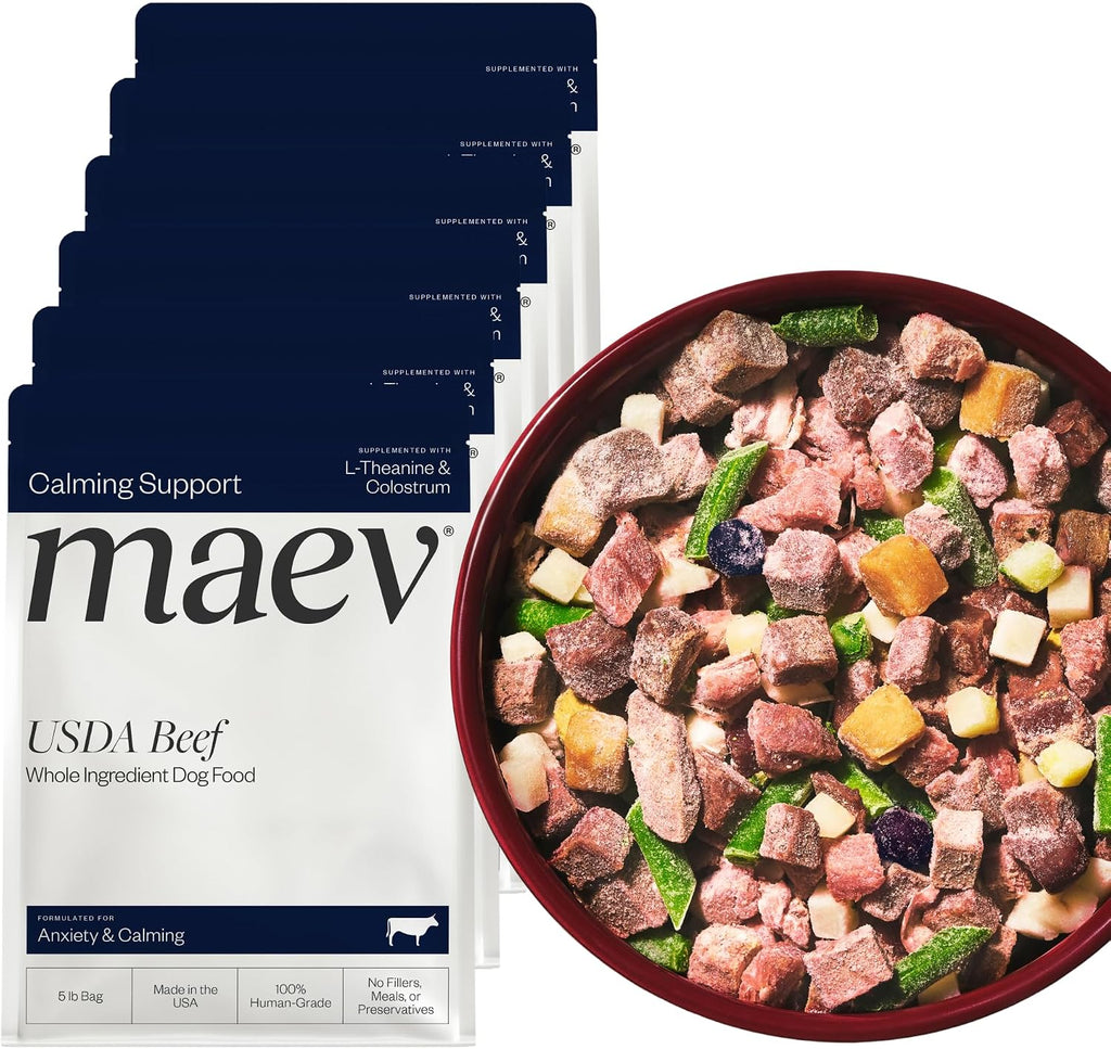 Maev Human-Grade Fresh-Frozen Beef Dog Food, Anxiety & Calming Formula | High-Protein, Grain-Free, Whole Ingredient Raw Food for Dogs | Complete & Balanced Meal or Topper | Made in USA | 5 lb - Image 15