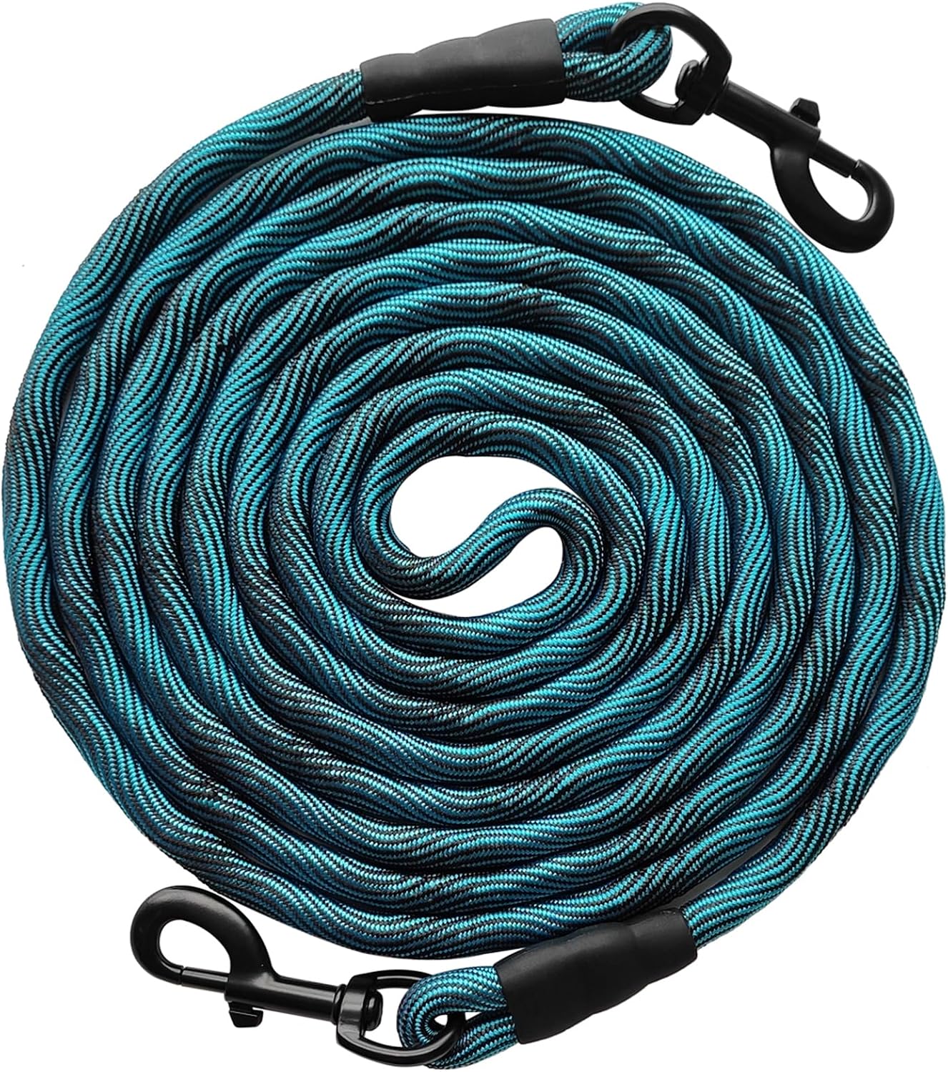 BTINESFUL Dog Tie Out, Check Cord Long Tether Rope Leash, 8ft 12ft 20ft 30ft 50ft 75ft Yard Training Dog Lead - Large Medium Small Dogs Outdoor Playing, Camping, or Backyard (12ft, Orange Black) - Image 11