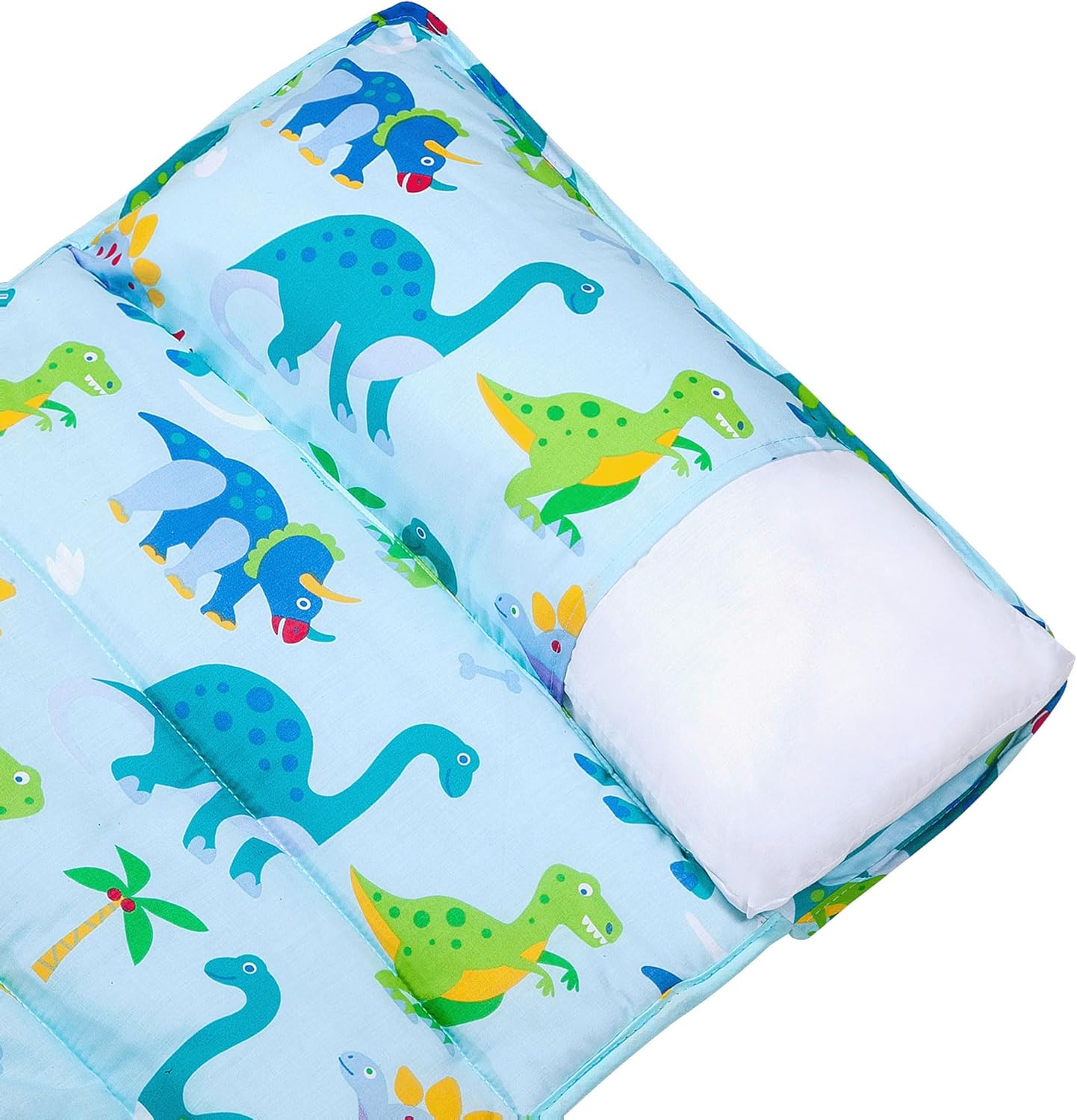 Wildkin Kids Nap Mat Pillow front view in white