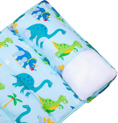 Wildkin Kids Nap Mat Pillow front view in white