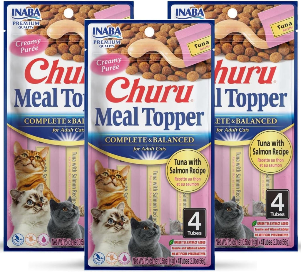 INABA Churu Meal Topper for Cats, Complete & Balanced, Creamy, Lickable Pure Cat Food Topper, 0.5 Ounce Tube, 12 Tubes (4 per Pack), Tuna with Scallop Recipe - Image 12