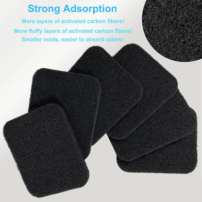 Natural coconut shell charcoal filter pads for pet waste disposal systems