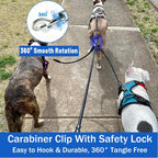 Sonqueen multi dog training leash highlighting the thickened soft foam padded grip