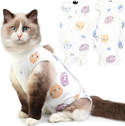 Hpetppy Cat Recovery Suit After Surgery, Breathable Cat Surgery Recovery Suit for Spay Abdominal Wounds or Skin Diseases, E-Collar Alternative Wear for Small Male Female Pets (Dark Grey, L) - Image 11