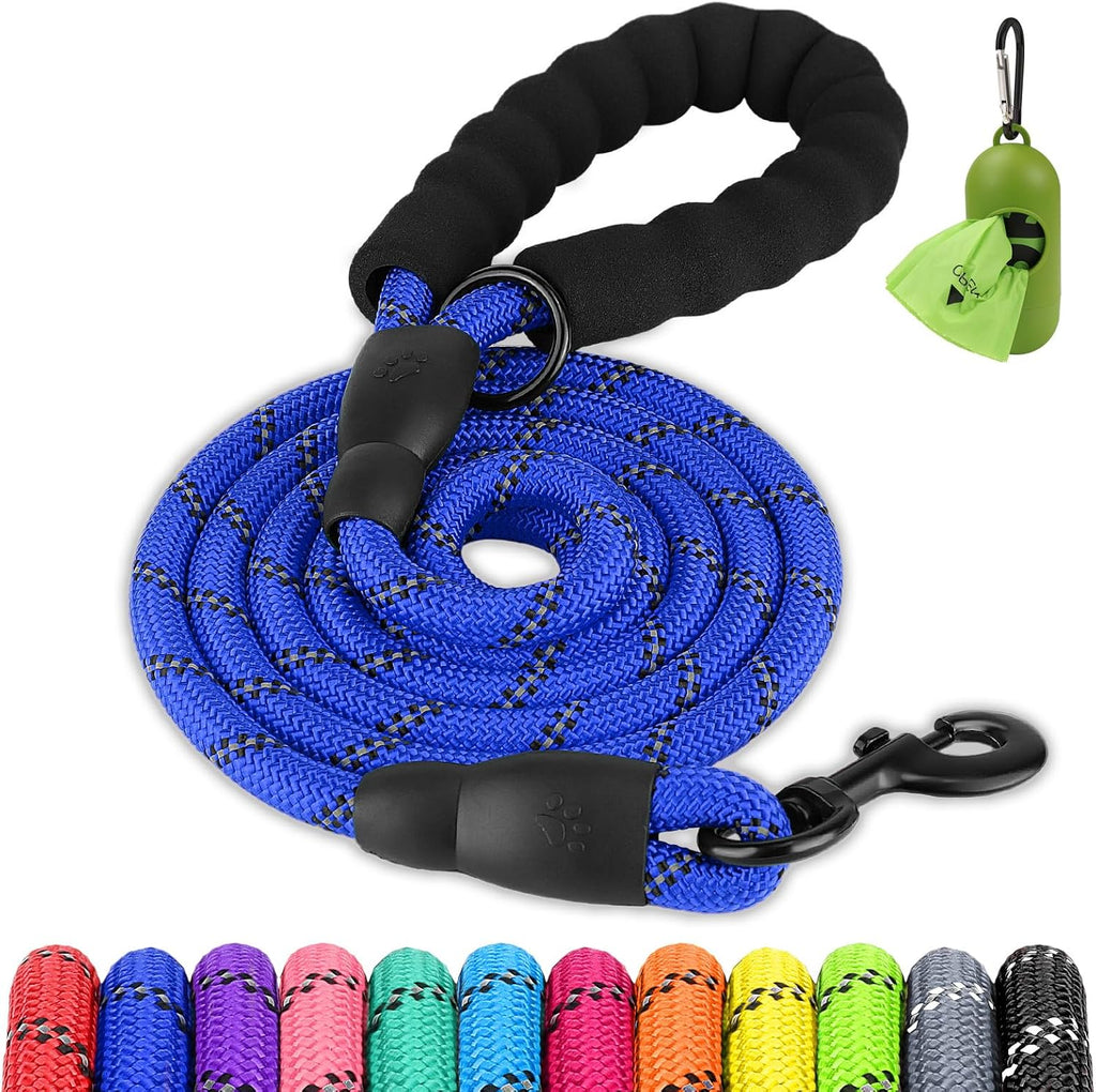 Joytale Dog Leash for Large Dogs, Heavy Duty Nylon Leashes with Comfortable Padded Handle and Highly Reflective Threads, Ideal for Walking and Training, Black, 6'x1/2'' - Image 10