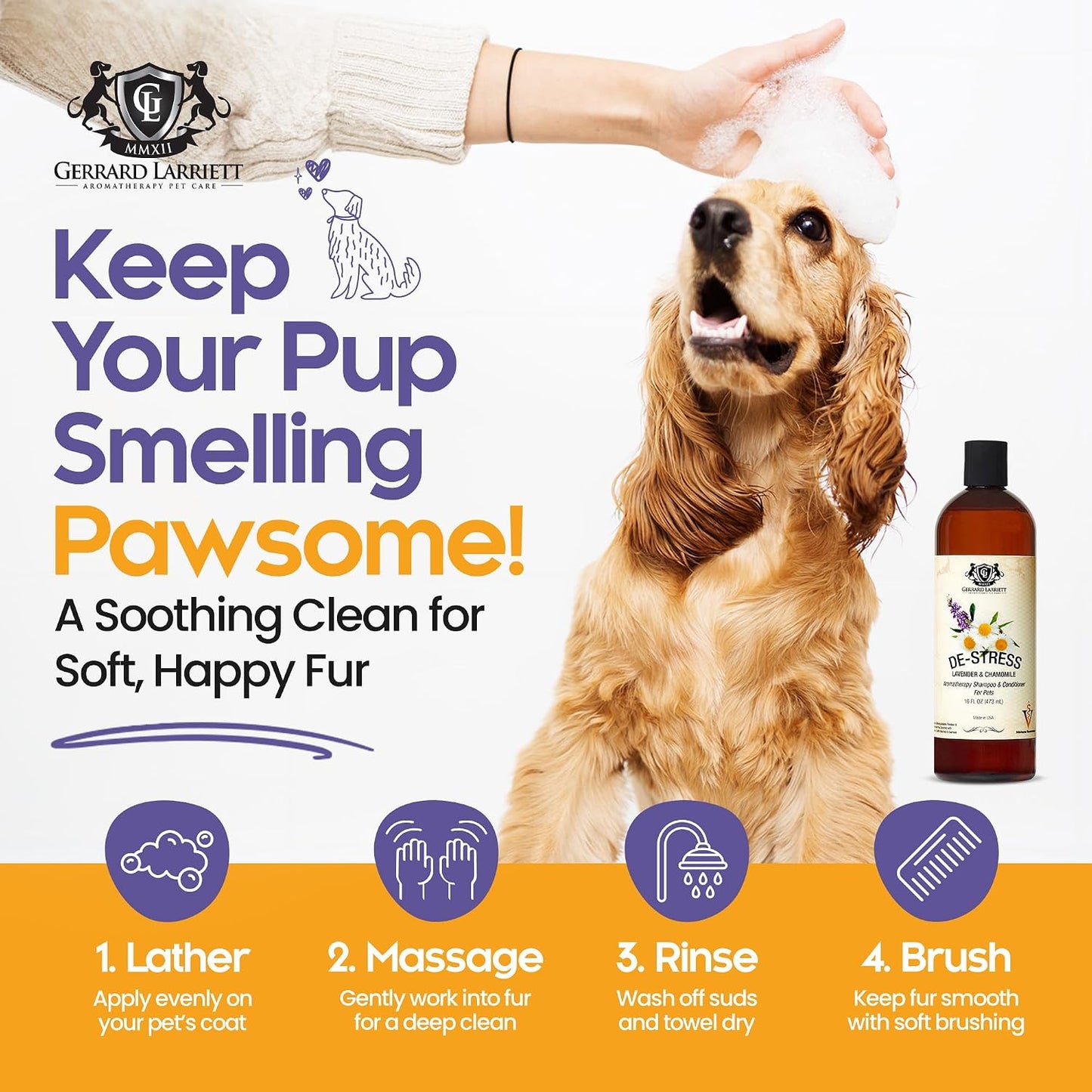 Gerrard Larriett shampoo for itchy skin relief and odor control