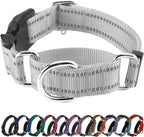 Hikiko Martingale Collar for Dogs Reflective Nylon Dog Collar with Quick Release Buckle Adjustable Training No Slip Dog Collars (Medium, Purple) - Image 12