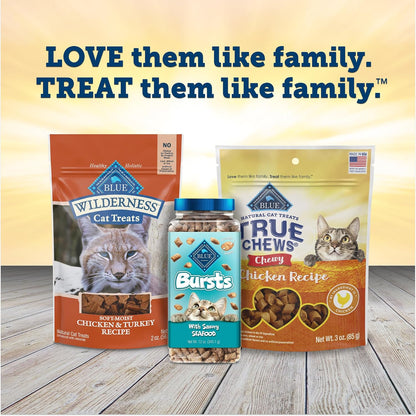 Blue Buffalo True Chews Natural Chewy Cat Treats, Made in the USA, Chicken Recipe, 3-oz Resealable Bag - Image 9