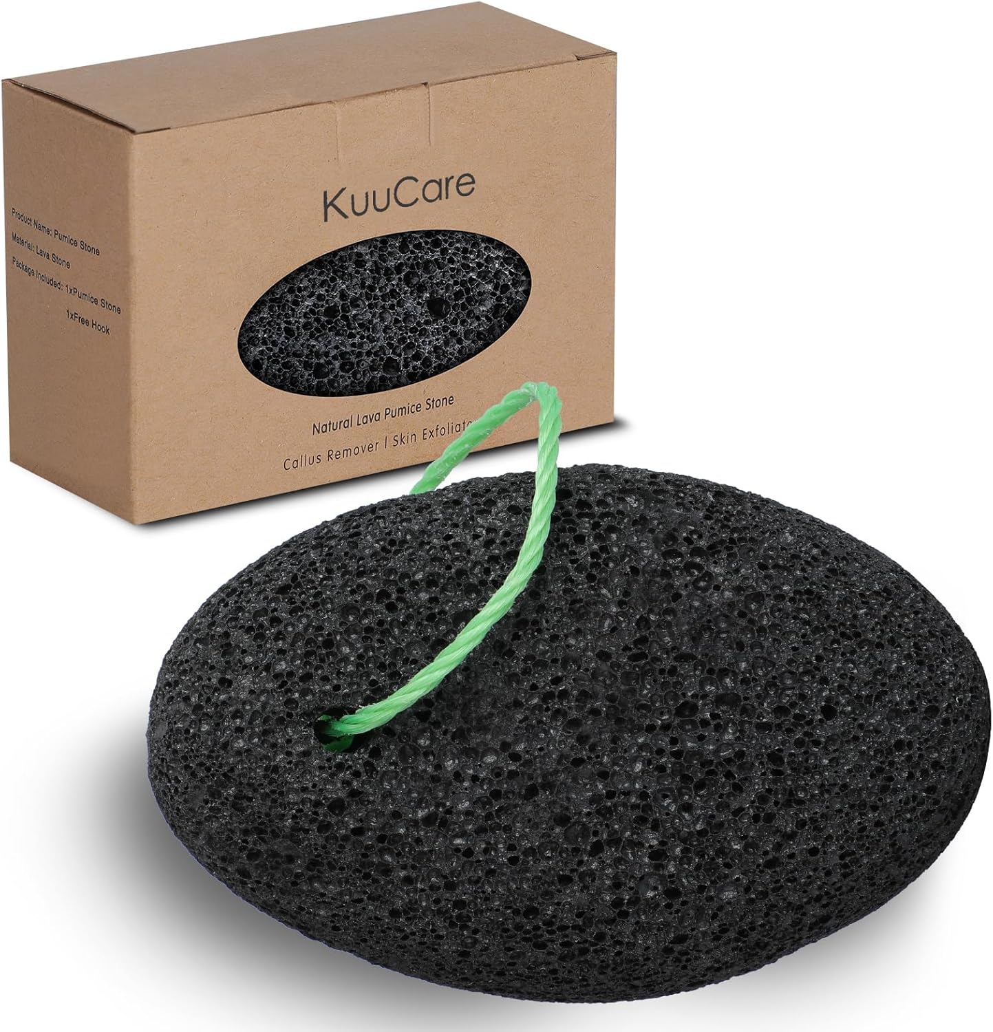 KuuCare natural lava pumice stone for feet front view