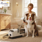 All in one pet grooming system with electric clipper and heavy duty vacuum hose.