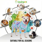 LovinPet extra large dog pajamas back view highlighting dinosaur spikes