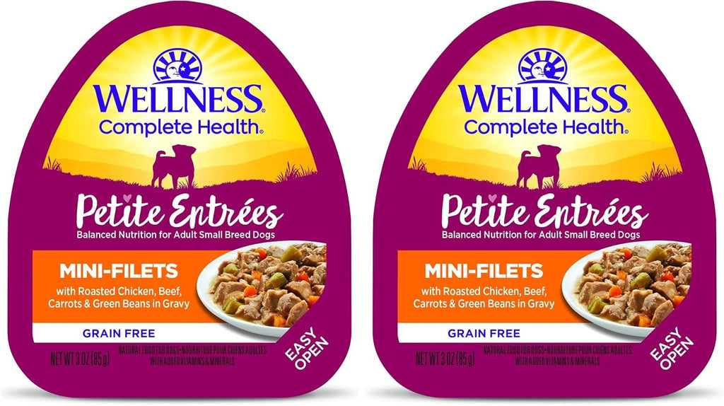 Wellness Petite Entrees Mini Filets Small Breed Adult Wet Dog Food, Grain Free, Natural, Tender Turkey, Green Beans, and White Sweet Potato, 3 oz, Pack of 12 Cups - Image 9