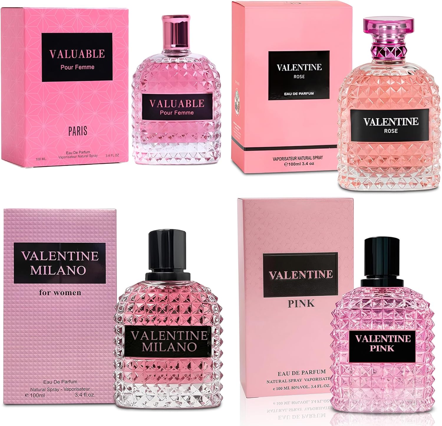 A Center 4 Pieces Perfume Set for women front view